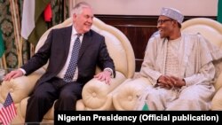 Sakataren harkokin wajen Amurka, Rex Tillerson da shugaba Buhari