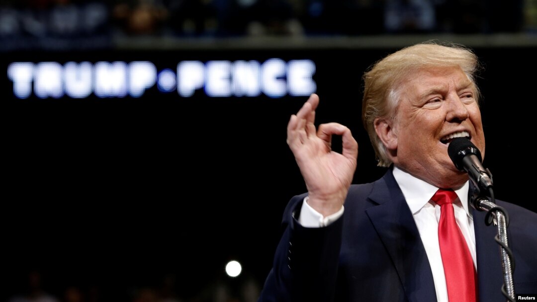 FILE - Republican U.S. presidential nominee Donald Trump speaks at a campaign rally in Wilkes-Barre, Pennsylvania, October 10, 2016. The candidate lost a court ruling in Pennsylvania on poll monitoring.