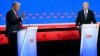 US President Joe Biden and former US President and Republican presidential candidate Donald Trump participate in the first presidential debate of the 2024 elections at CNN's studios in Atlanta, Georgia, on June 27, 2024. (Photo by ANDREW CABALLERO-REYNOLD