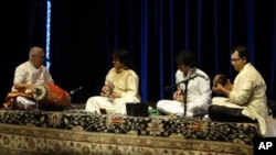 U. Shrivinas on stage at the Kennedy Center in Washington