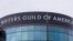 FILE: The Writers Guild of America West offices are seen in Los Angeles as Hollywood film and TV writers, who voted overwhelmingly in favor of a strike, have walked out as of Tuesday, May 2, 2023. Taken April 25, 2023.