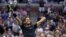 Rafael Nadal reacts to beating Kevin Anderson in the Men's Singles Final at the 2017 US Open, Sept. 10, 2017.