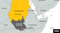 Sudan - South Sudan map