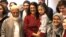 Congresswoman Rashida Tlaib poses with supporters outside her office at the Longworth House Office Building (LHOB), in Washington, D.C., Jan. 3, 2019 in this image obtained from social media. (Adam Shapiro via Reuters)