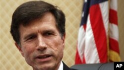 U.S. Assistant Secretary of State Robert Blake speaks at a news conference in Bishkek, Kyrgyzstan (FILE).