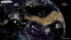 Արբանյակից ստացված անիմացիոն տեսանյութում երևում է, թե ինչպես է Սահարա անապատում ձևավորված ավազի ամպը հատում Ատլանտյան օվկիանոսն