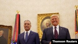 도널드 트럼프 미국 대통령이 20일 백악관에서 무스타파 알카드히미 이라크 총리와 회담했다.
