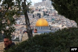 FILE—This picture taken from the Mount of Olives shows a view of the Al-Aqsa Mosque compound and its Dome of the Rock in Jerusalem's Old City on March 8, 2024.