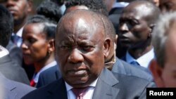 FILE — President of South Africa, CyrilRamaphosa attends the second day of the 37th Ordinary Session of the Assembly of the African Union at the African Union (AU) headquarters in Addis Ababa, Ethiopia,February 18, 2024.