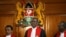 FILE - Kenya's Supreme Court Chief Justice David Maraga, center, presides before delivering the ruling declaring the presidential election invalid, Sept. 1, 2017.