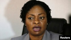 Yewande Adeshina, special adviser on public health to the Lagos state government, speaks with Reuters in her office after a news conference on suspected outbreak of Ebola virus in Lagos, July 24, 2014.