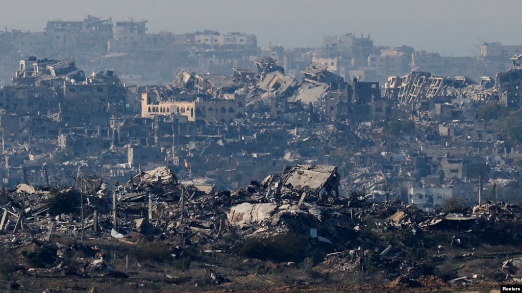 Hình ảnh đổ nát ở Dải Gaza.