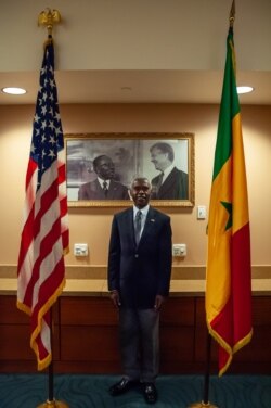 Tulinabo Mushingi, the U.S. ambassador to Senegal and Guinea-Bissau, poses for a portrait at the U.S. Embassy in Dakar, Senegal Feb. 14, 2020. (Photo: Annika Hammerschlag/VOA)