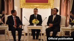 သမ္မတ ဦးဝင်းမြင့် နှင့် ထိုင်းဝန်ကြီးချုပ် Prayut Chan-o-cha (Myanmar President Office)