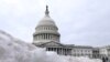 La nieve cubre sectores de Washington DC en los alrededores del Capitolio el 17 de enero de 2025.