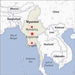 Yangon, Mandalay and Naypyitaw, Myanmar