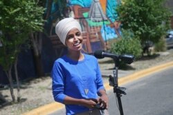 Legisladora demócrata Ilhan Omar en Minneapolis el martes 11 de agosto de 2020. Omar ganó la elección congresional primaria por el 5to. distrito en Minnesota.