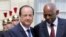 Presidente francês François Hollande (à esquerda) e o Presidente angolano José Eduardo dos Santos