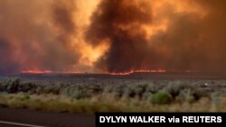 ARCHIVO - Incendios ocurridos el 15 de agosto de 2020 en el condado de Lassen, California. [Captura de pantalla obtenida de un video de una red social/Dylyn Walker].