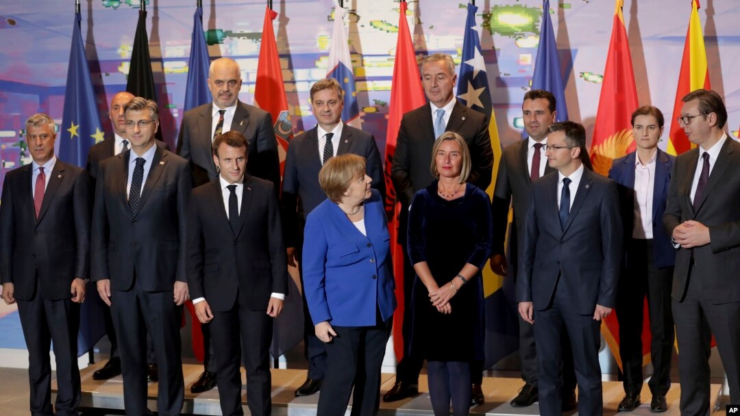 Lideri Zapadnog Balkana na njemačkom kancelarkom Angelom Merkle i francuskim predsjednikom Emmanuelom Macronom, Berlin, 29.04.2019.