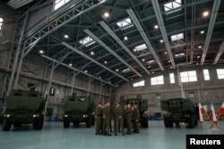 Delivery of the first HIMARS (High Mobility Artillery Rocket System) to the Polish Army in Warsaw