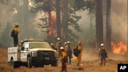 Petugas pemadam kebakaran di negara bagian California telah berhasil memadamkan 60 persen api yang mengancam taman nasional Yosemite (2/9). 