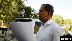 Bangladeshi national and U.N. employee Hamidur Rashid exits following his arraignment at the U.S. Courthouse for the Southern District of New York, in Manhattan, June 20, 2017.