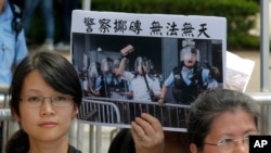 Various of activist groups from parents and religious protest outside the government office demanding to stop shooting their kids in Hong Kong, June 20, 2019.