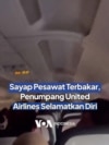 Sayap Pesawat Terbakar, Penumpang United Airlines Selamatkan Diri