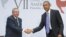 FILE - President Barack Obama and Cuban President Raul Castro meet for an informal talk on the sidelines of the Summit of the Americas in Panama City, April 11, 2015. 