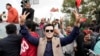 Supporters of former Pakistani Prime Minister Imran Khan chant slogans during a protest against the Pakistan Election Commission in Lahore, Pakistan, on March 2, 2024.