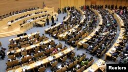 A general view shows the opening ceremony of the 22nd Ordinary Session of the African Union summit in Ethiopia's capital Addis Ababa, Jan. 30, 2014. 