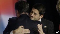 Митт Ромни и Пол Райан после проигрыша на президентских выборах. Бостон. 7 ноября 2012 г.