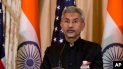 지난 2019년 12월 미국 워싱턴을 방문한 자이샨카르 인도 외무장관이 국무부에서 기자회견을 가졌다. 