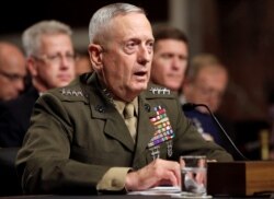 FILE - General James Mattis testifies before the Senate Armed Services Committee hearing on Capitol Hill in Washington, July 27, 2010.