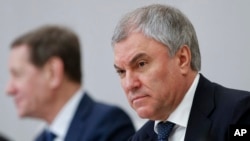 Arhiva - Vječaslav Volodin, predsednik Donjeg doma ruskog parlamenta, 16. februara 2023.