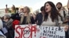 Thousands of people demonstrate against the Transatlantic Trade and Investment Partnership (TTIP) and the EU-Canada Comprehensive Economic and Trade Agreement (CETA) in the center of Brussels, Belgium, Sept. 20, 2016.