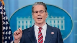 White House press briefing in Washington, D.C.