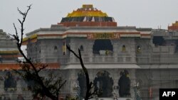 FILE - A general view of a temple to Hindu deity Ram on the eve of its consecration ceremony in Ayodhya on January 21, 2024.