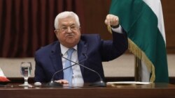 Presiden Palestina Mahmoud Abbas berbicara di Ramallah, Tepi Barat.