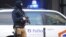 2016年4月7日比利时特种部队警员守卫比利时布鲁塞尔法院