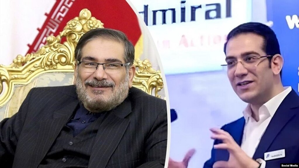 حسین (هکتور) شمخانی در کنار پدرش علی شمخانی، مشاور ارشد خامنه‌ای