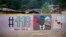 A mural feature senatorial candidate Guy Philippe in Pestel, Haiti, Aug. 25, 2016.