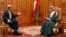 U.S. Secretary of State John Kerry (L) meets with Oman's Sultan Qaboos bin Said at Bait Al Baraka in Muscat, Oman, May 21, 2013.