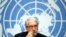 FILE - Paulo Pinheiro, chair of the Independent International Commission of Inquiry on Syria, attends a news conference during a session of the Human Rights Council at the United Nations in Geneva, Switzerland, Sept. 11, 2019.