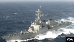 미 해군 유도미사일 구축함 'USS 배리'함