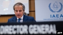 Director General of the International Atomic Energy Agency (IAEA) Rafael Grossi attends the IAEA's 