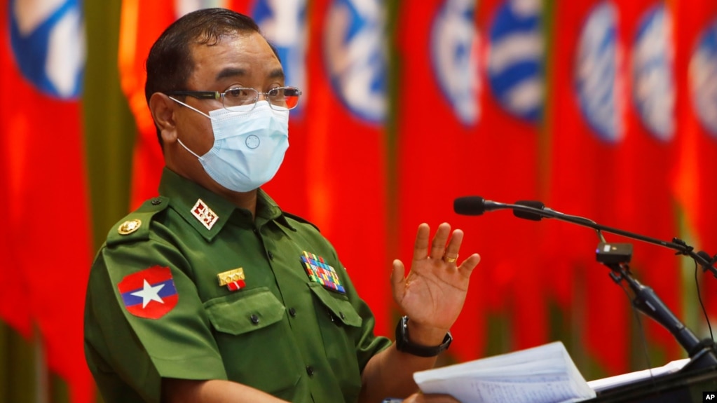 Chuẩn tướng Zaw Min Tun-phát ngôn viên của chính quyền quân sự Myanmar.