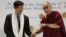 Tibet's exiled spiritual leader the Dalai Lama (R) and Lobsang Sangay, Prime Minister of the Tibetan government-in-exile, arrive for a news conference in Vienna, May 25, 2012.