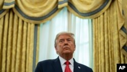 President Donald Trump presides over the Presidential Medal of Freedom ceremony at the White House, Dec. 3, 2020.